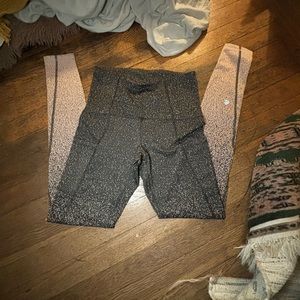 Pink and black leggings